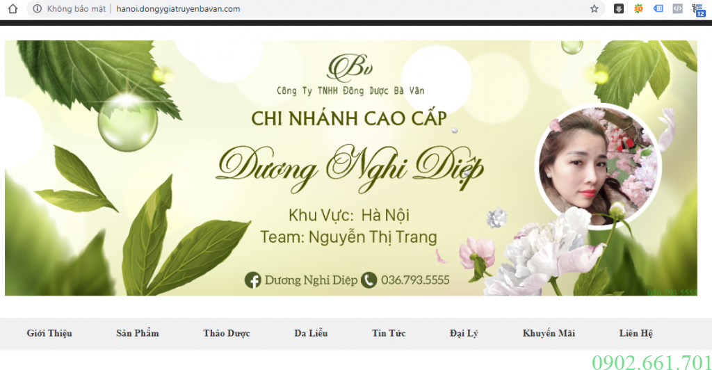Website Đại Lý Đông Y Bà Vân Thành Phố Hà Nội