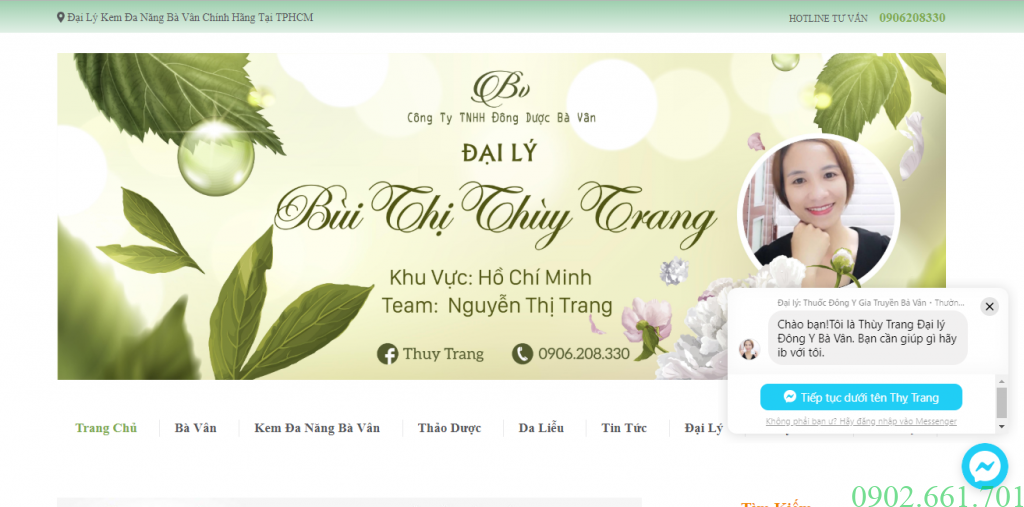 Website Đại Lý Đông Y Bà Vân TPHCM