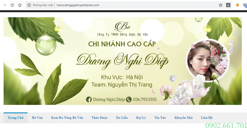 Website Đại Lý Đông Y Bà Vân Hà Nội