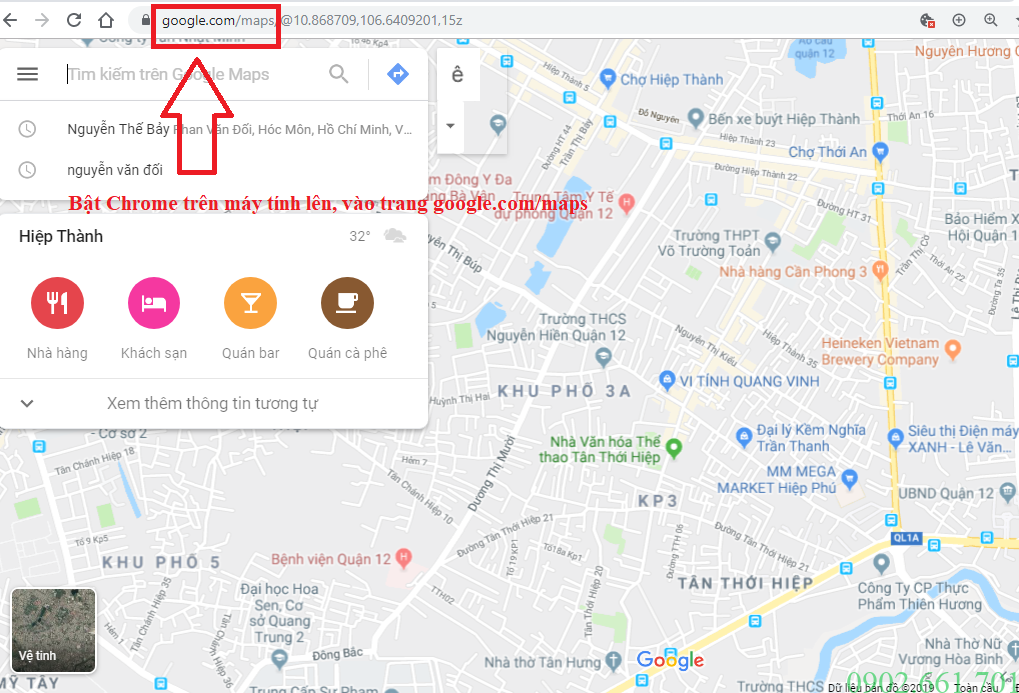 Vào Google Maps
